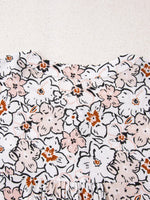 Floral Print Frilled Puff Sleeve Button Down Shirt