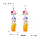 Halloween Ghost Tassel Drop Earrings