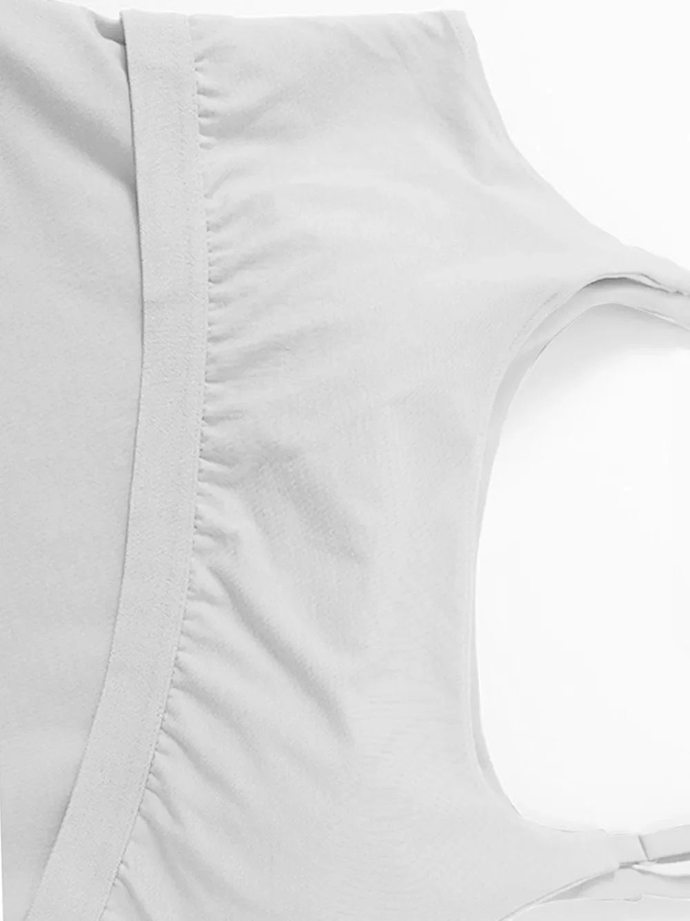 Scoop Neck Cropped Cami with Chest Pads
