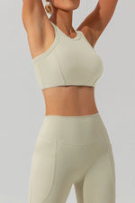 Round Neck Racerback Active Tank - Ladyez