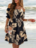 Off Shoulder Smocked Summer Dress