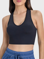 Millennia Scoop Neck Wide Strap Active Tank - Ladyez