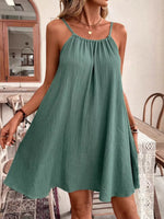 Casual Spaghetti Strap Gauze Dress