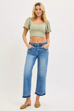 RISEN Full Size Slouchy CroppedBoyfriend Jeans Plus Size