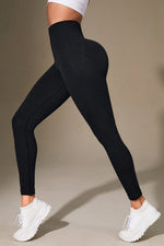 Wide Waistband Sports Leggings - Ladyez