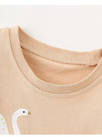 Children's Swan Ruffle Sleeve Top and Shorts Set