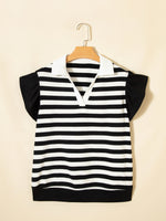 Striped Ruffled Sleeve Blouse