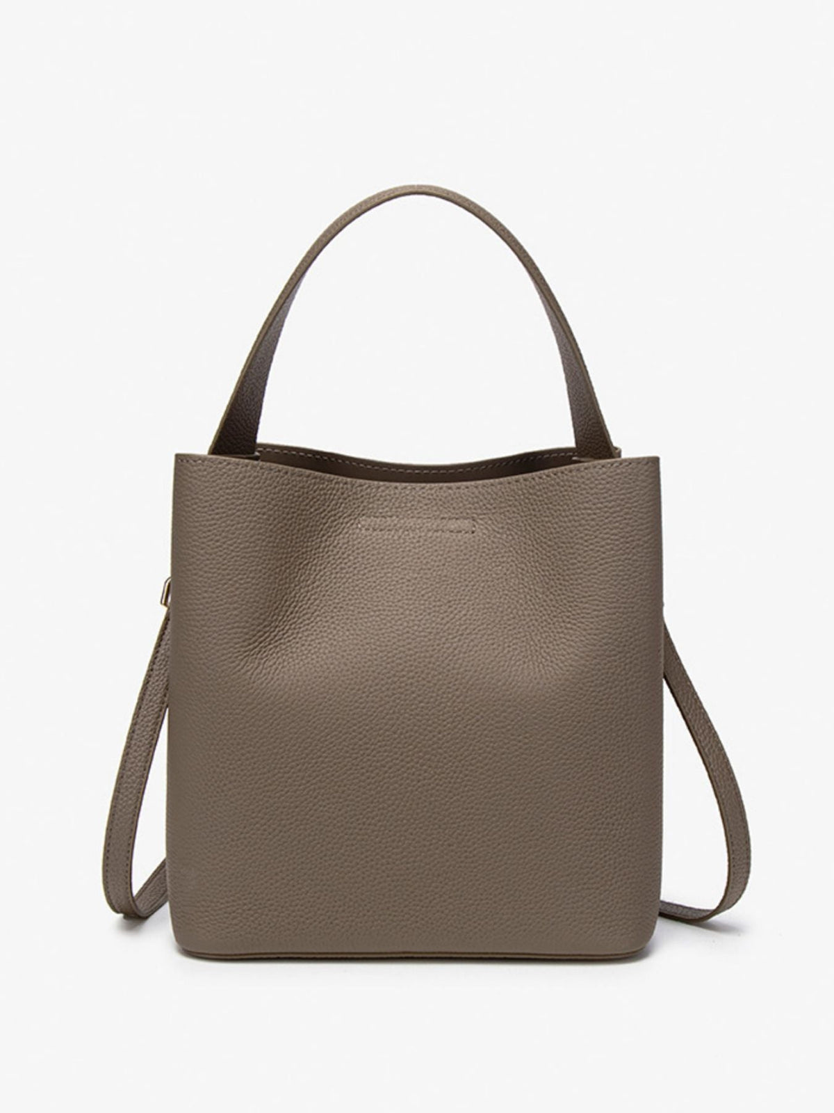 Leather Bucket Crossbody Bag