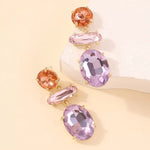 Alloy Geometric Dangle Earrings