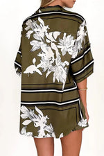 Printed Collared Neck Top and Shorts Set