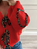 Tie Front Long Sleeve Sweater
