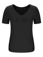 Solid V-Neck Short Sleeve T-Shirt