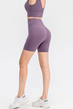 Wide Waistband Sports Shorts - Ladyez