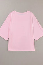 Color Block Star Patched Oversized T-Shirt