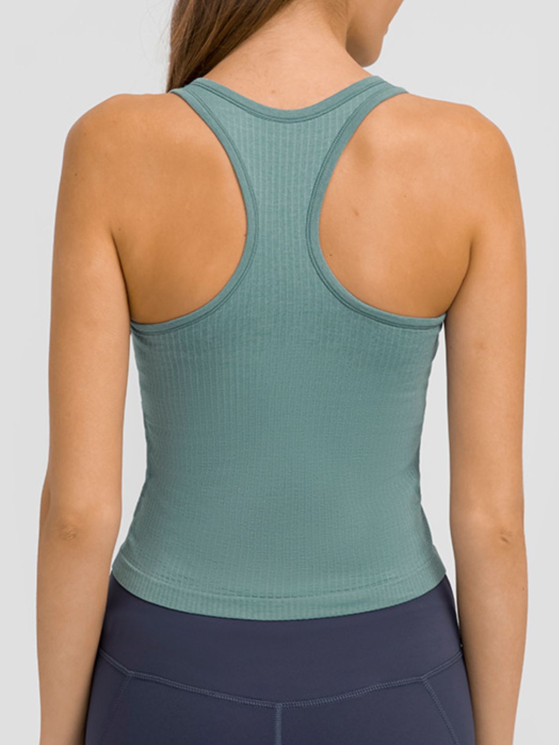 Millennia Round Neck Racerback Active Tank - Ladyez