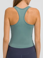 Millennia Round Neck Racerback Active Tank - Ladyez