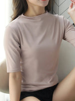 Solid Color Short Sleeve T-Shirt
