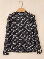 Game Day Mesh Sheer Long Sleeve Top