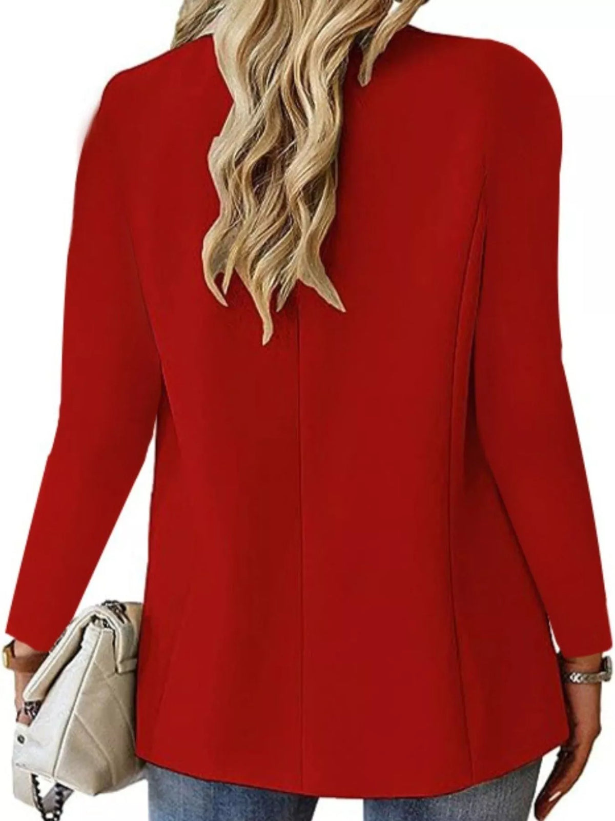 Lapel Collar One Button Blazer