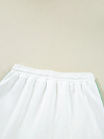 Contrast Trim Top and Mini Skirt Set