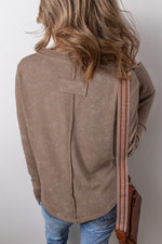 Button Detail Long Sleeve Top