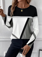 Color Block Long Sleeve T-Shirt