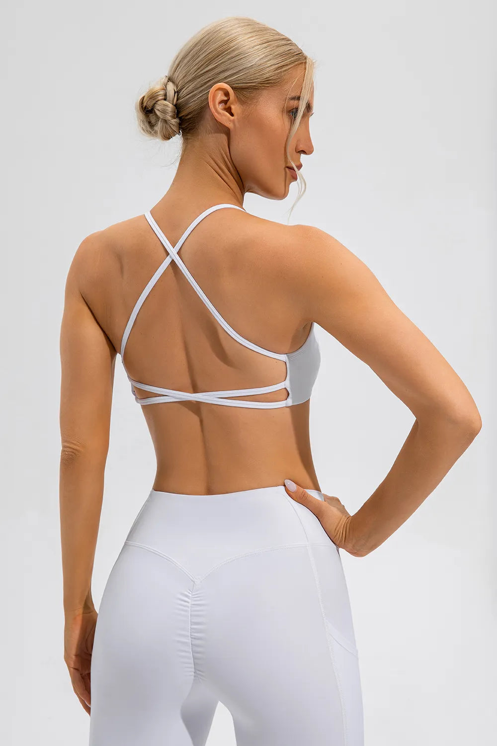 Crisscross Spaghetti Strap Active Cami - Ladyez