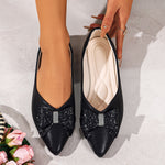 Bow Point Toe Slip-Ons