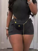 Ribbed Knit Bodysuit and Shorts Set