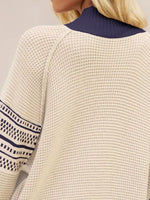 Waffle Knit Mock Neck Sweater