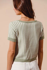 SO ME Tie Front Textured Vertical Stripe Knit Cardigan