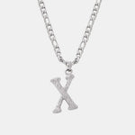 Titanium Steel Letter Pendant Necklace