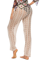 Cutout Drawstring High Waist Swim Pants - Ladyez