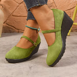 Round Toe Wedge Loafers