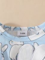 Children's Bunny Applique Bodysuit Dress & Headband Set