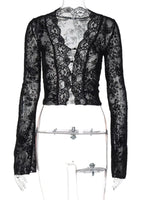 Lace Detail Long Sleeve Top