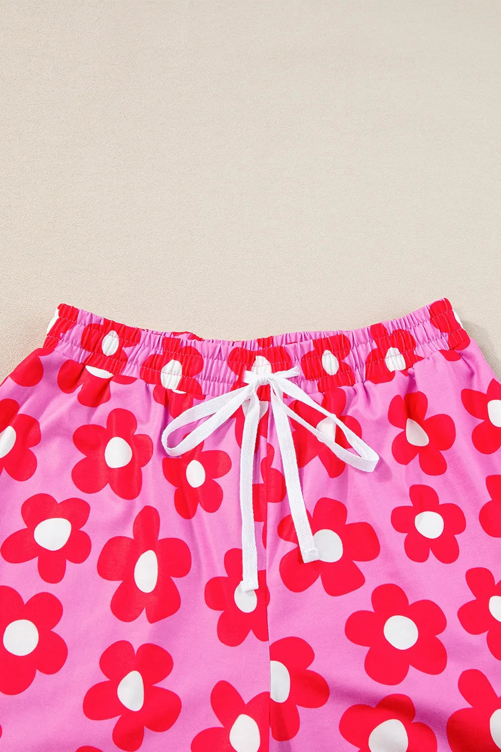 Pocketed Flower Half Sleeve Top and Shorts Lounge Set - Ladyez