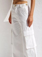 High-Waisted Wide Leg Cargo Jeans