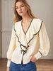 Ruffled Long Sleeve Blouse
