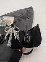 Buckle Decor Shoulder Bag