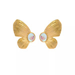 18K Gold-PlatedButterfly Wing Earrings