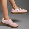Round Toe Double Buckle Loafers