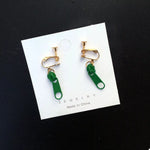 Zipper Dangle Clip-on Earrings