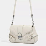 Quilted Flap Buckle Decor Crossbody Bag