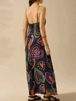 Printed Sleeveless Maxi Dress - Ladyez