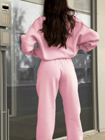 Half Zip Sweatshirt and Pants Set