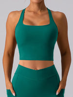 Square Neck Racerback Cropped Tank - Ladyez