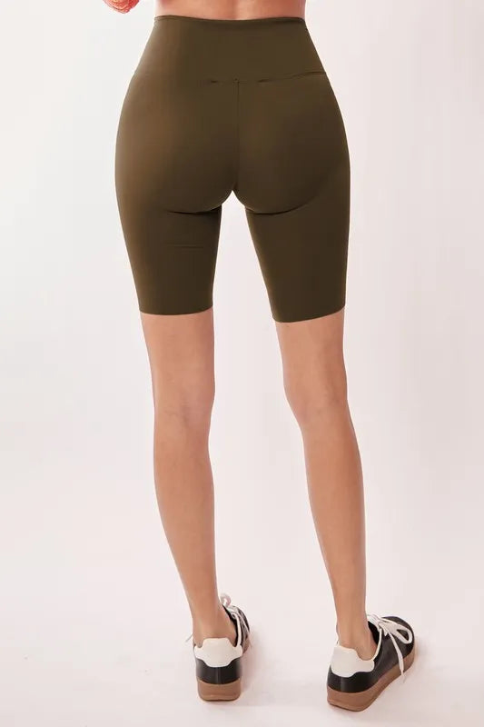 Davi & Dani High Waisted Biker Leggings - Ladyez