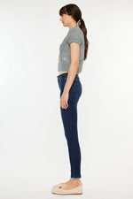 Kancan High-Rise Slim Fit Raw Hem Ankle Jeans - Ladyez