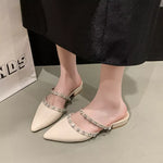 Rhinestone Embellished Pointed Toe Sandals